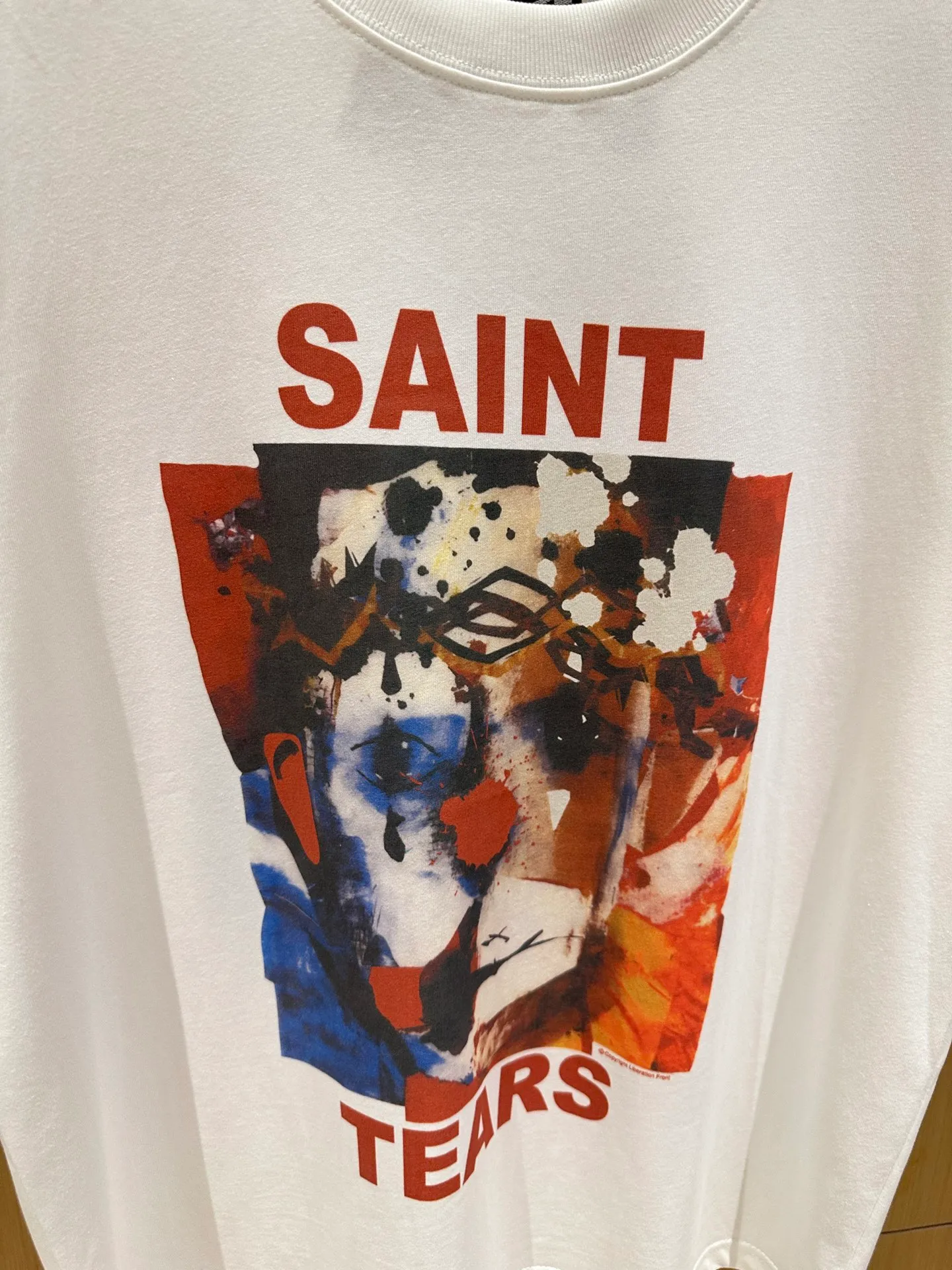 🧸Saint Michael clown print American casual summer retro pure cotton short-sleeved men's and women's loose trendy brand T-shirt p130 Style number: 023-1 Size: M-XL Exclusively pattern-matched, custom-woven and dyed 260g fabric, threads are dyed in the same vat with zero color difference, different from the market currency, welcome to compare OS loose large version, same style for men and women, fat or thin can be controlled at will